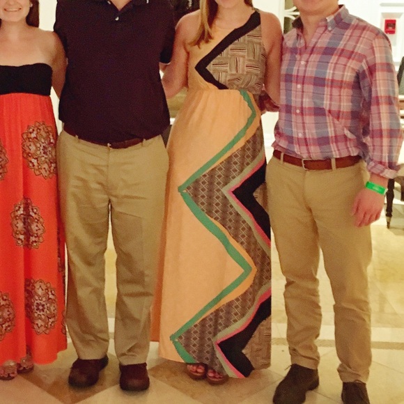 Orange Patterned Bar III Maxi Dress - Picture 4 of 4